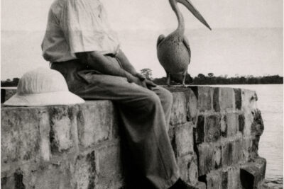 Albert Schweitzer avec le Pélican au débarcadère - Agrandir l'image 2 sur 6, fenêtre modale